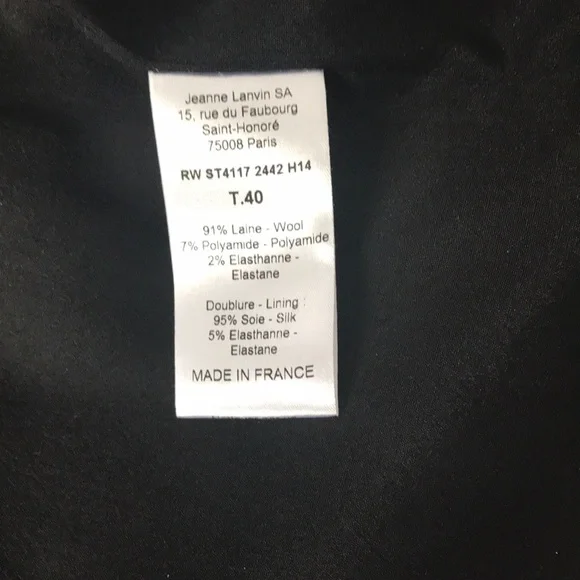 Authentic Lanvin Navy Blue wool mini skirt